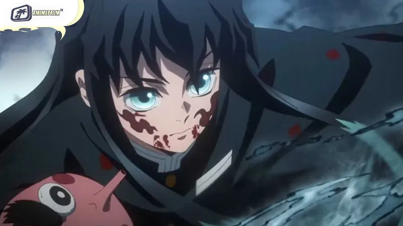 Muichiro’s Demon Slayer Mark activates during his final clash.